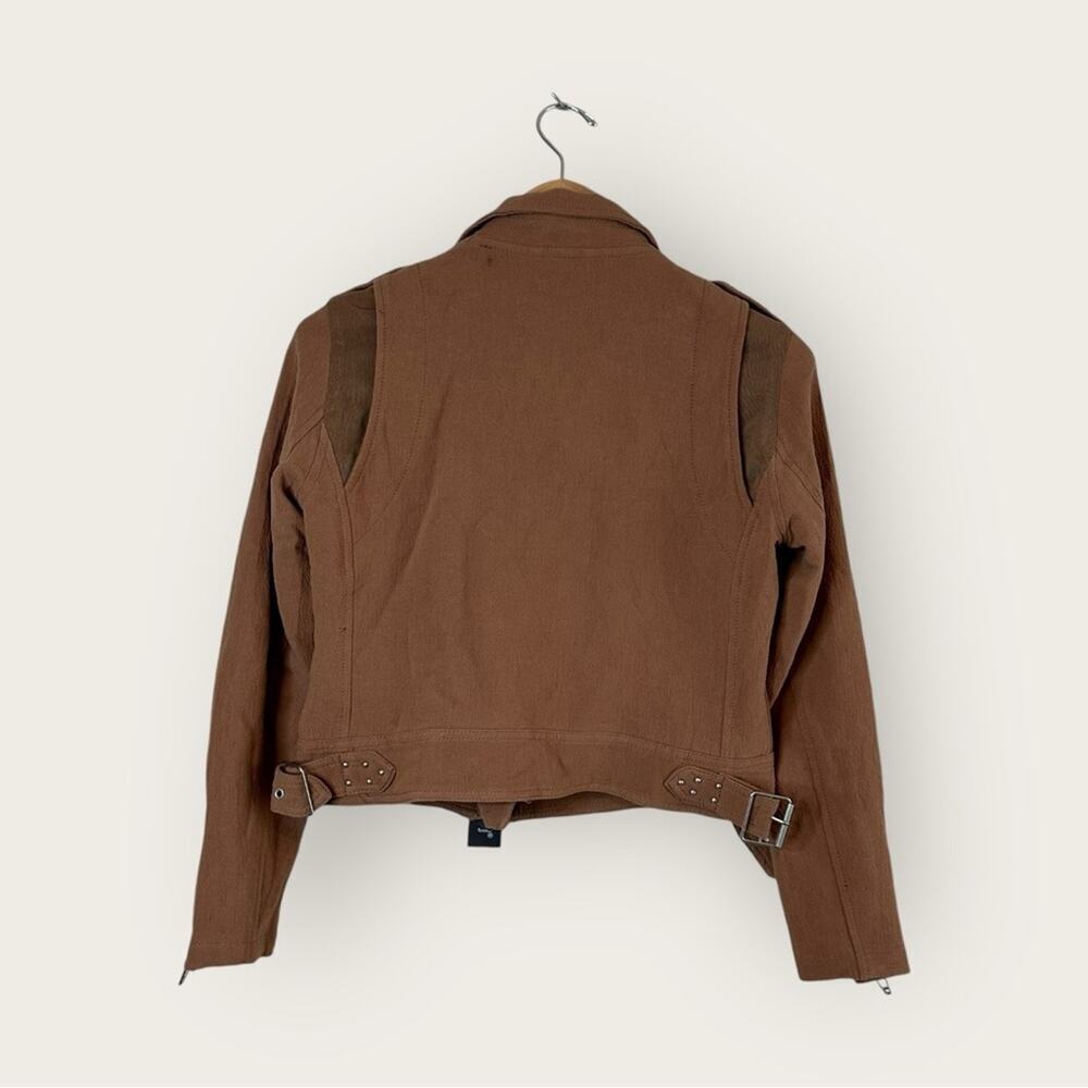 NWT | BlankNYC | Textured Moto Tan Jacket | Chai Tea | Small - Picture 4 of 16